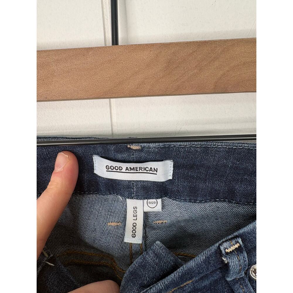 Good American Good Legs Skinny Jeans Size 8 Blue Mid Rise Tummy Technology - Picture 9 of 9